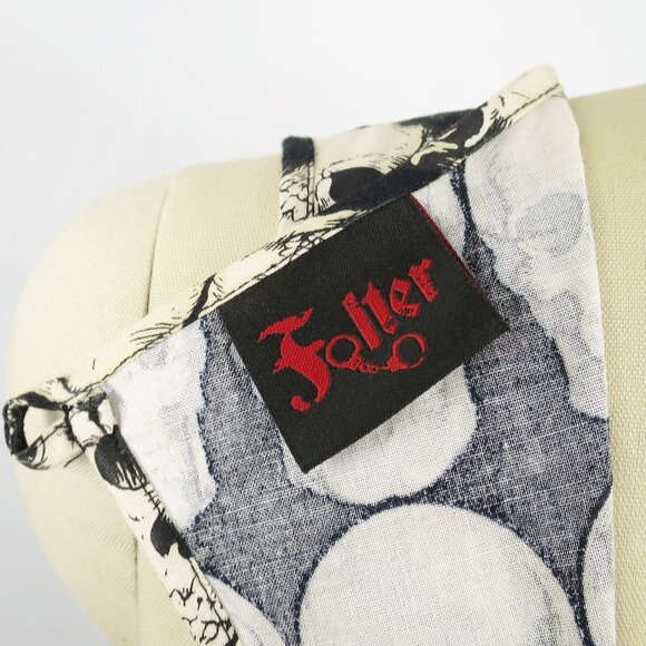 FOLTER Sz M Skulls Fit & Flare Sleeveless Dress Keyhole Back Pockets NWOT - Picture 12 of 13